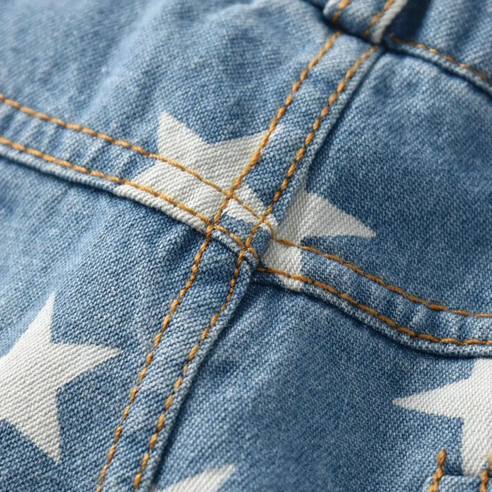 
2-7 years 2019 New Wholesale Summer Cotton Baby Boys high-waisted knit jean trousers 