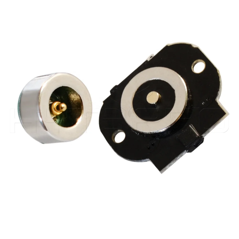 Female panel mount charging pogo 2 pin magnetic power connector with male cable assembly