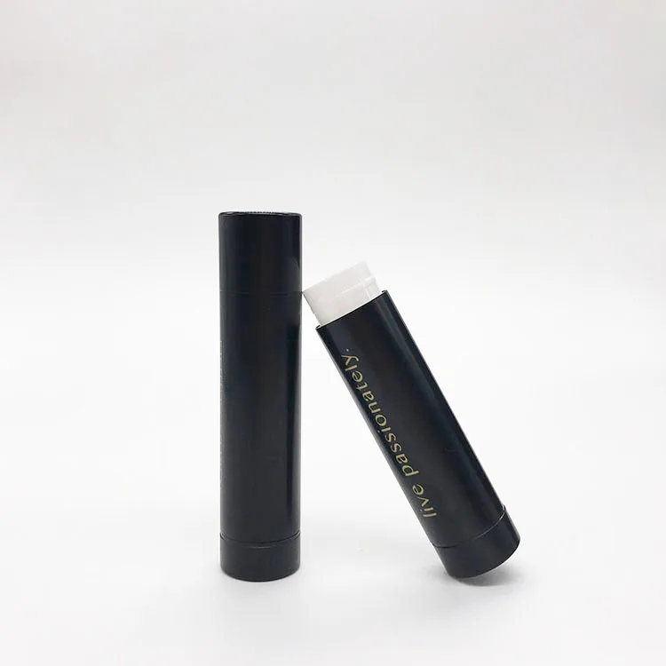 Matte color round lip balm tube