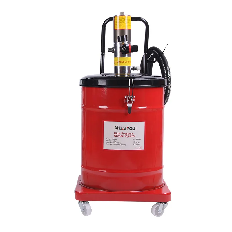 High Pressure Pneumatic Grease Pump 40L Air Operated Bucket Grease Pump Auto Grease Pump Pneumatic Lubricator Gun