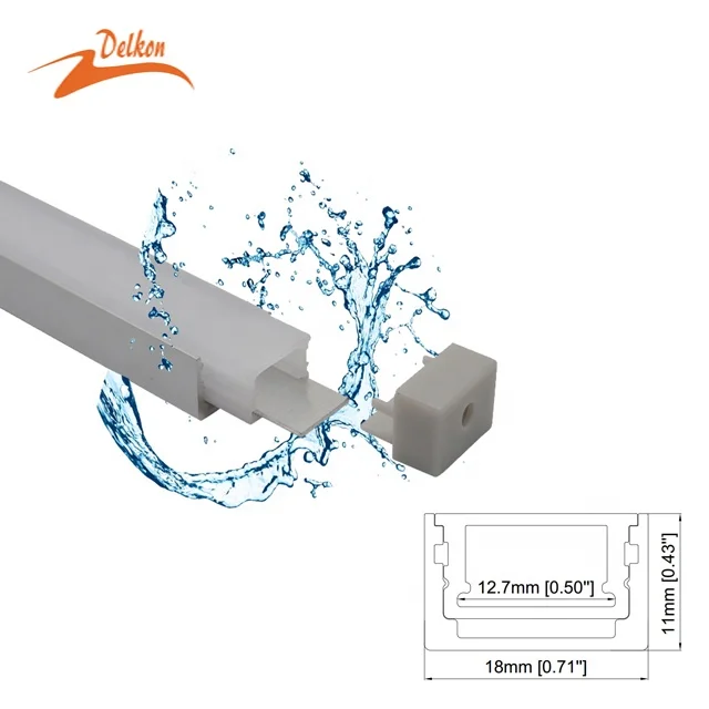 18*11 мм Водонепроницаемая плитка, светодиодный алюминиевый профиль, наружная Алюминиевая СВЕТОДИОДНАЯ лента