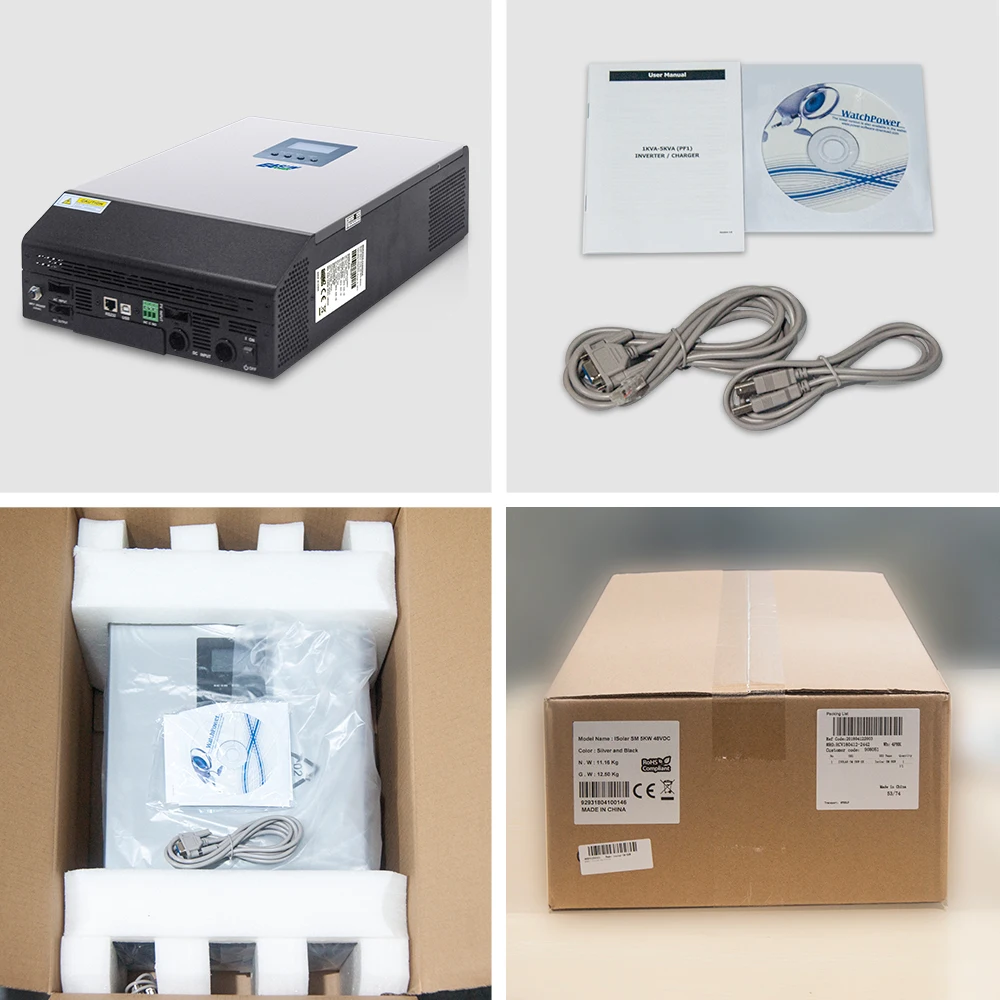 EASUN POWER 5000W 450Vdc PV Input 80A MPPT 48V 230V 80A Battery Charger Pure Sine Wave Solar Inverter 5000VA