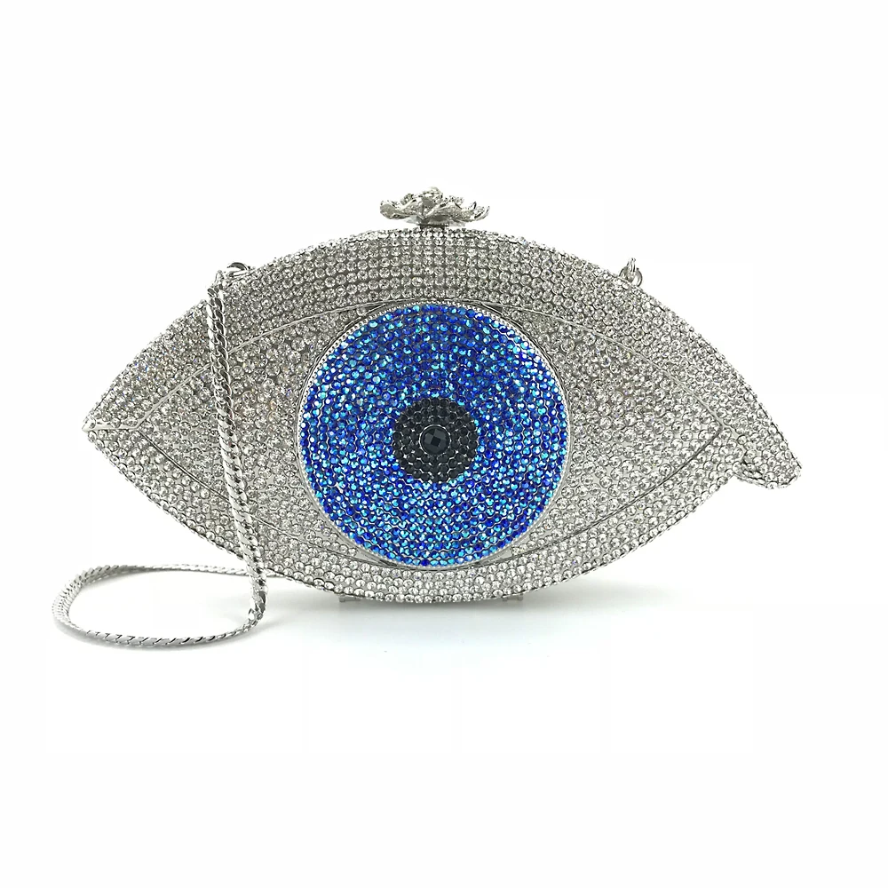
OC3467 China supplier evening bag handmade evil eye crystal purse handbags 