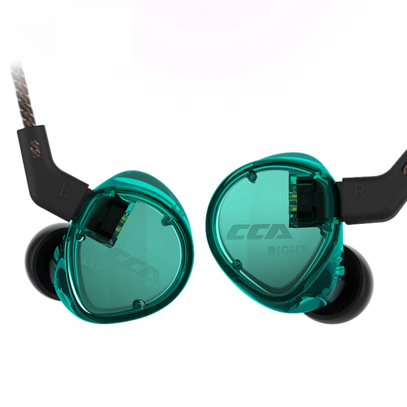 CCA C04 1DD 1BA Armature Dual Driver Earphone Detachable In Ear Audio Monitors