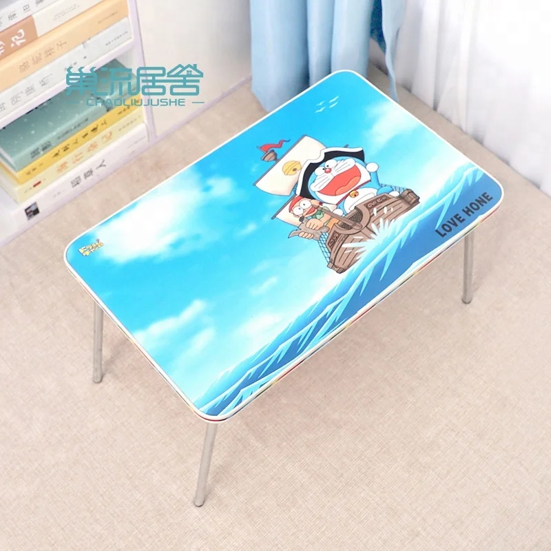 
Wooden cartoon wooden portable folding laptop table for bed 