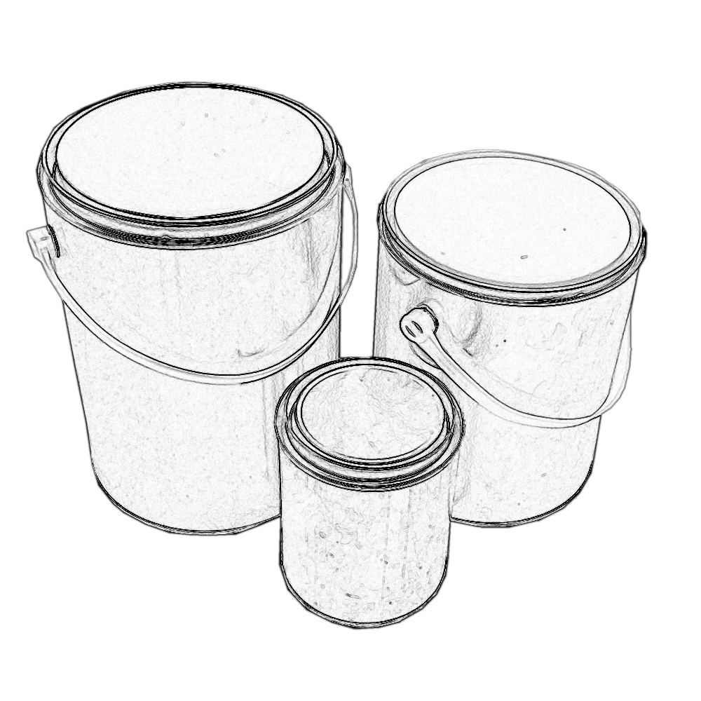 Iron tinplate 1 liter paint bucket 1 liter round  paint can with lid