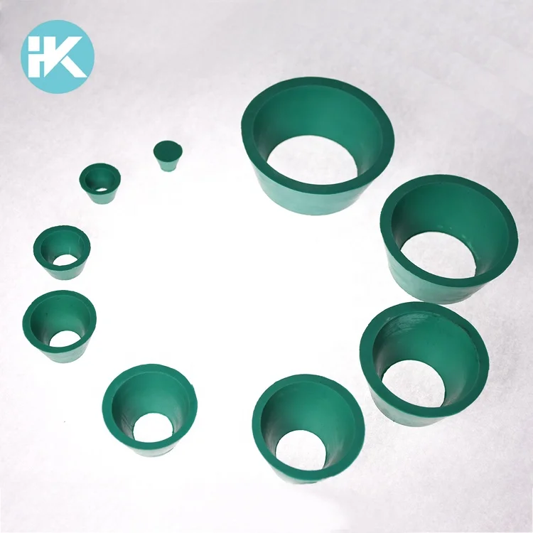 Huke filter adapter Buchner funnel flasks laboratory cones conical collar green color 9 pcs. set