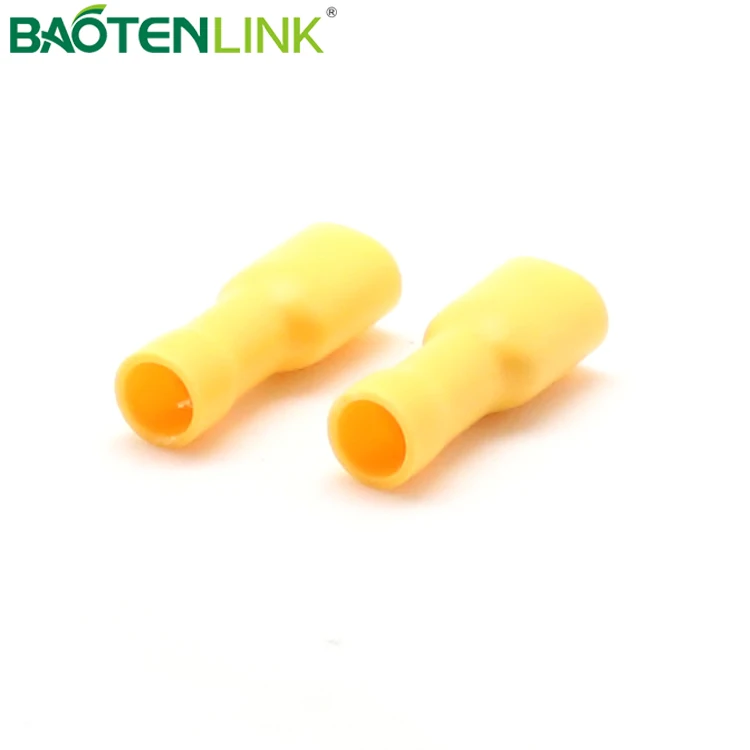 BAOTENG FDFD Fully insulated yellow brass PVC automatic crimp copper female faston terminal