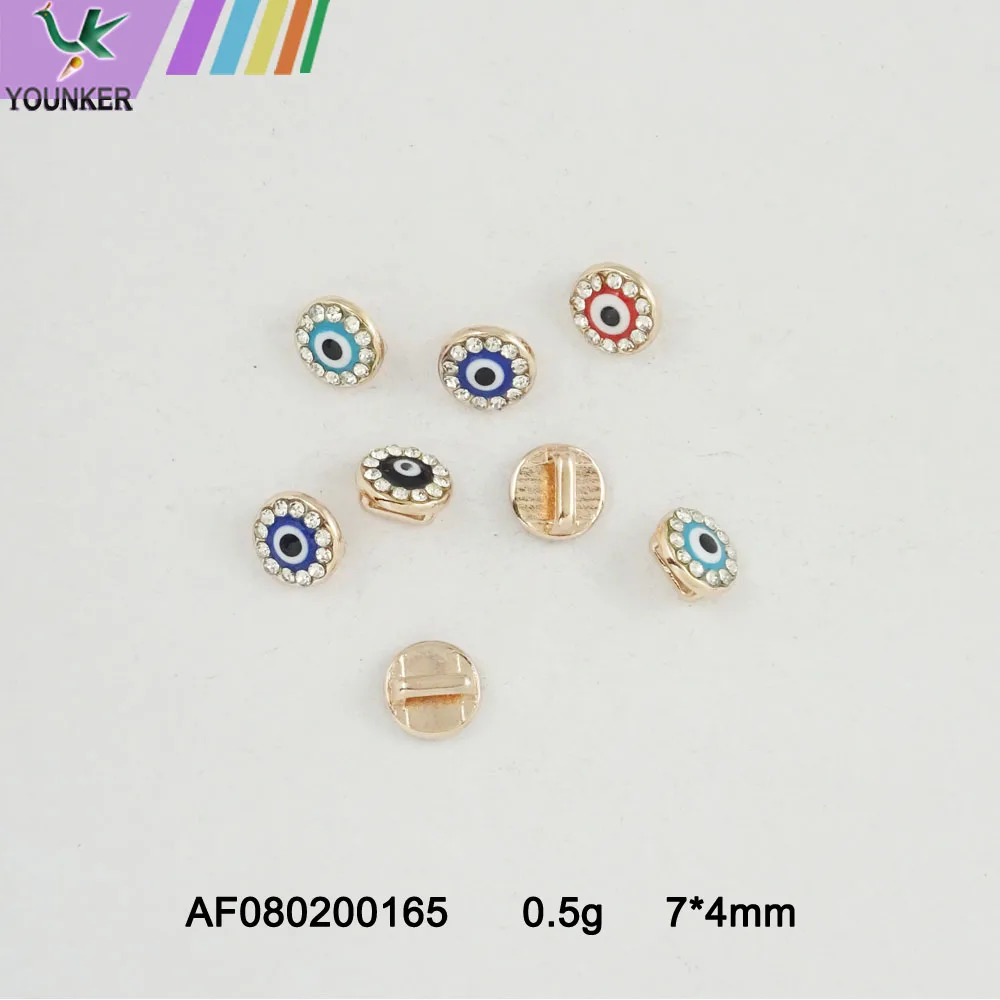 metal alloy custom enamel charms eye pendant charms  alloy Rhinestone Pendant for DIY jewelry making
