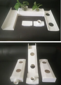 Customized sizes hydroponic tube square PVC pipe for plant growing NFT system