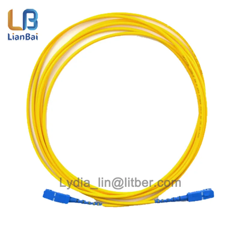 OEM single mode blue color SC/UPC-SC/UPC  FTTH fiber optic patchcord Patch Cord cable