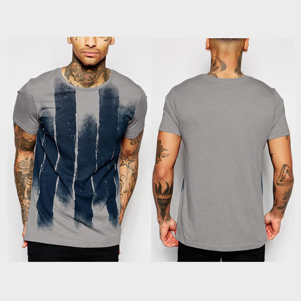 wholesale OEM Mens t shirt 95% cotton 5% spandex custom t shirt printing mens slim fit t shirt