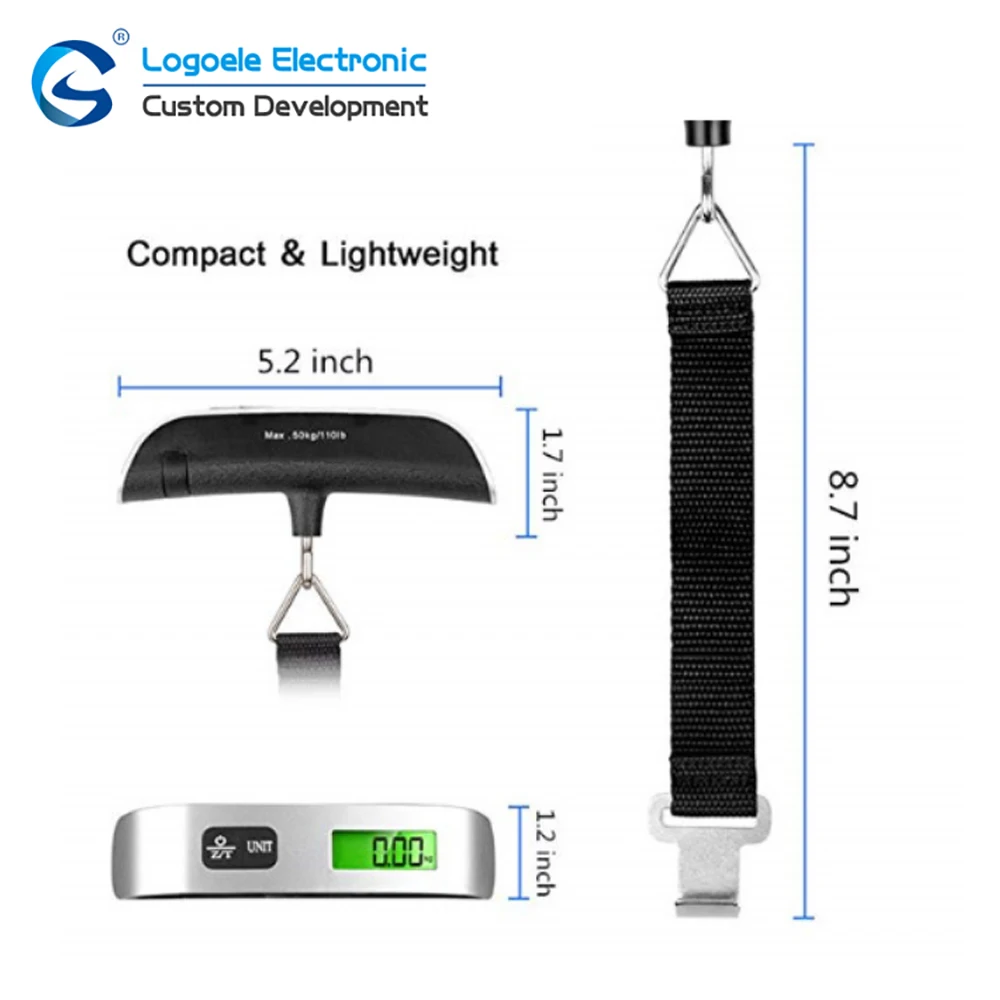 Strap load cell travel hanging electronic portable luggage digital weighing weight luggage scale