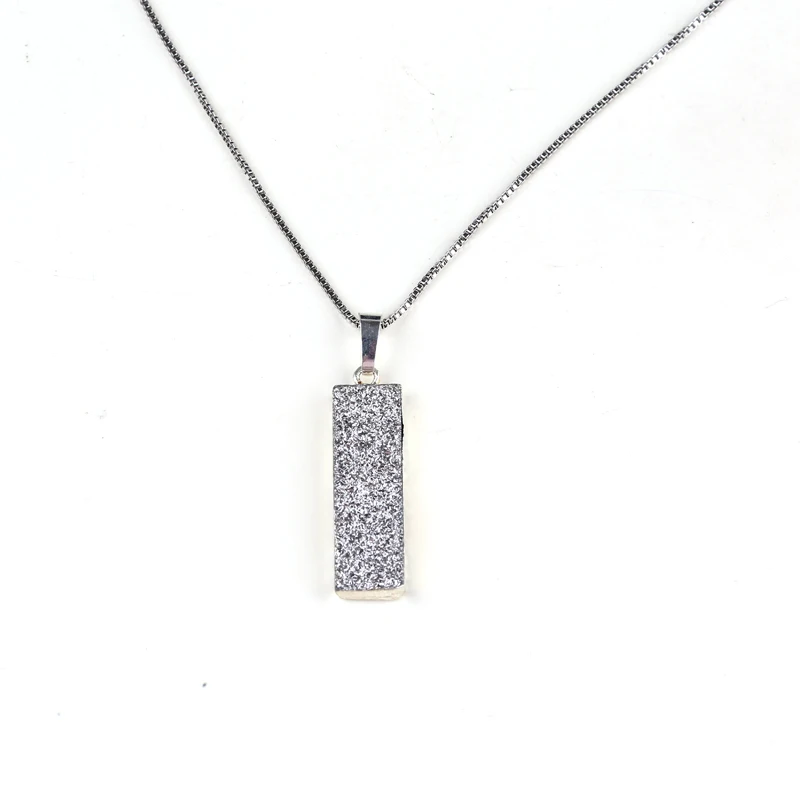 Прямоугольный кулон зуб дамы ожерелье