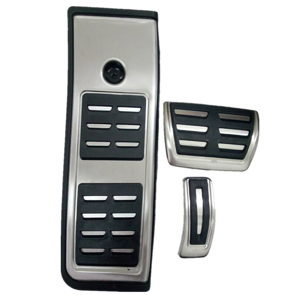 Не скольжению ноги из нержавеющей стали клатч резиновая педаль акселератора колодки для Audi A4L 2017