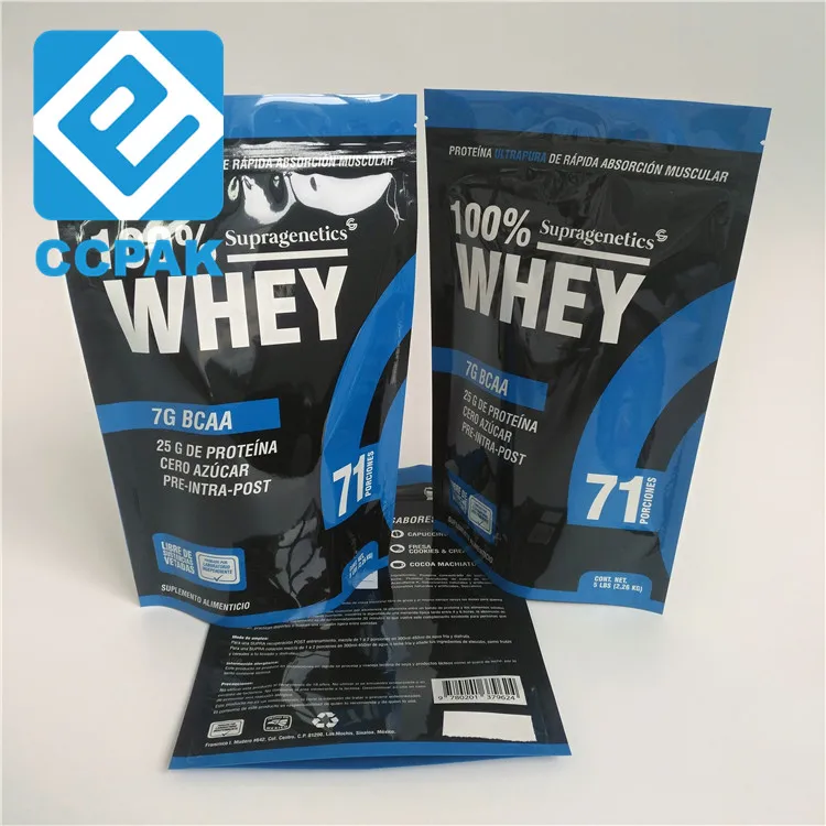 
Heat seal mylar bags Resealable zipper food packaging bags stand up pouch custom powder packaging plastic ba 