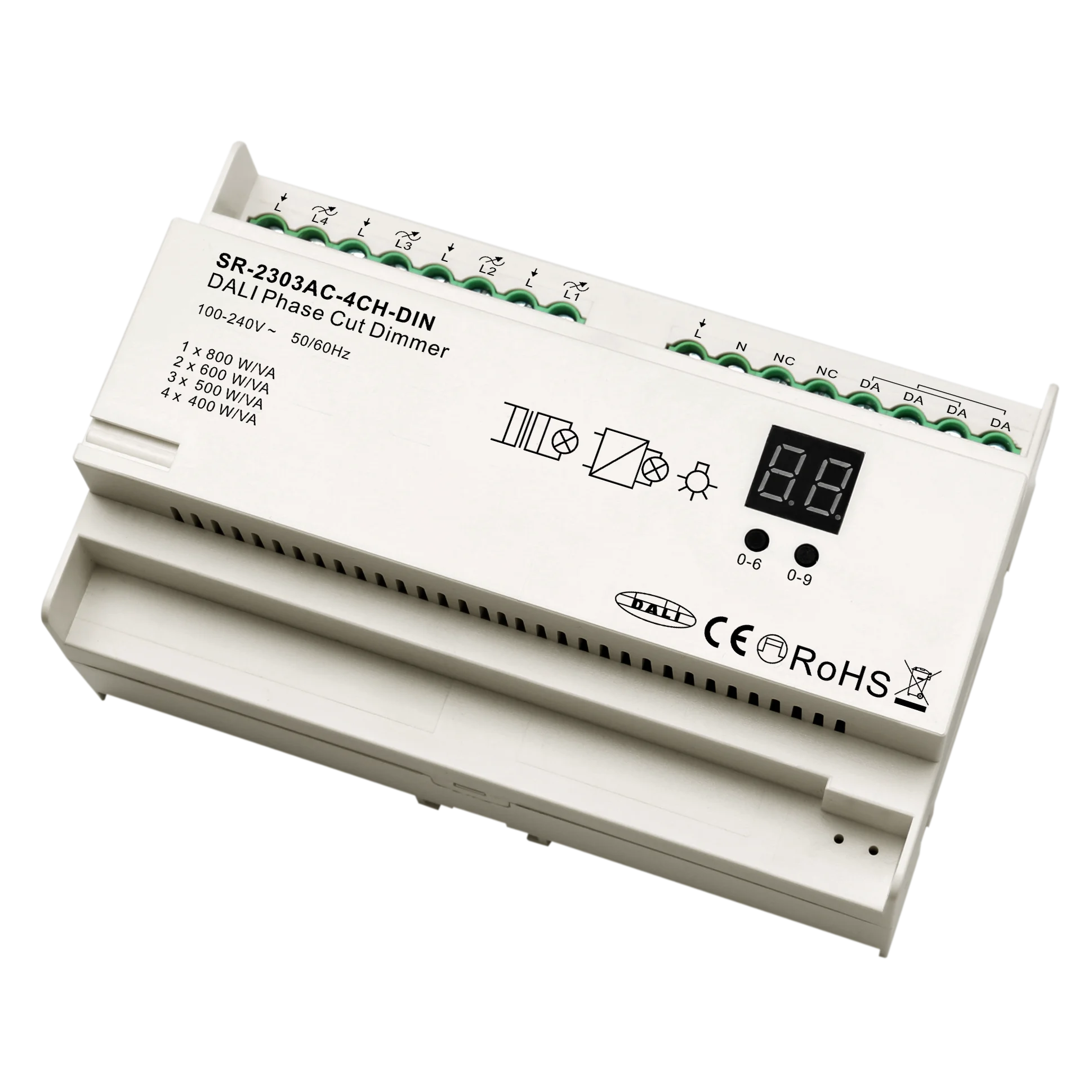 DALI AC Phase Dimmer DALI Phase Dimmer for triac dimmable LED driver Din Rail Trailing Edge