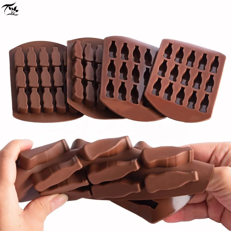 
3D Cola Bottle Shape Chocolate Mold Food Grade Silicone Molds 