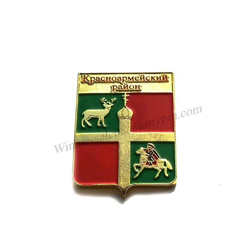 Эмалированная брошь на заказ с логотипом лошади оленя лошади для школьного сувенира