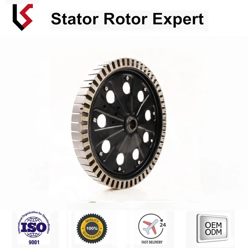 
Brushless rotor and stator motor core for DC motors 