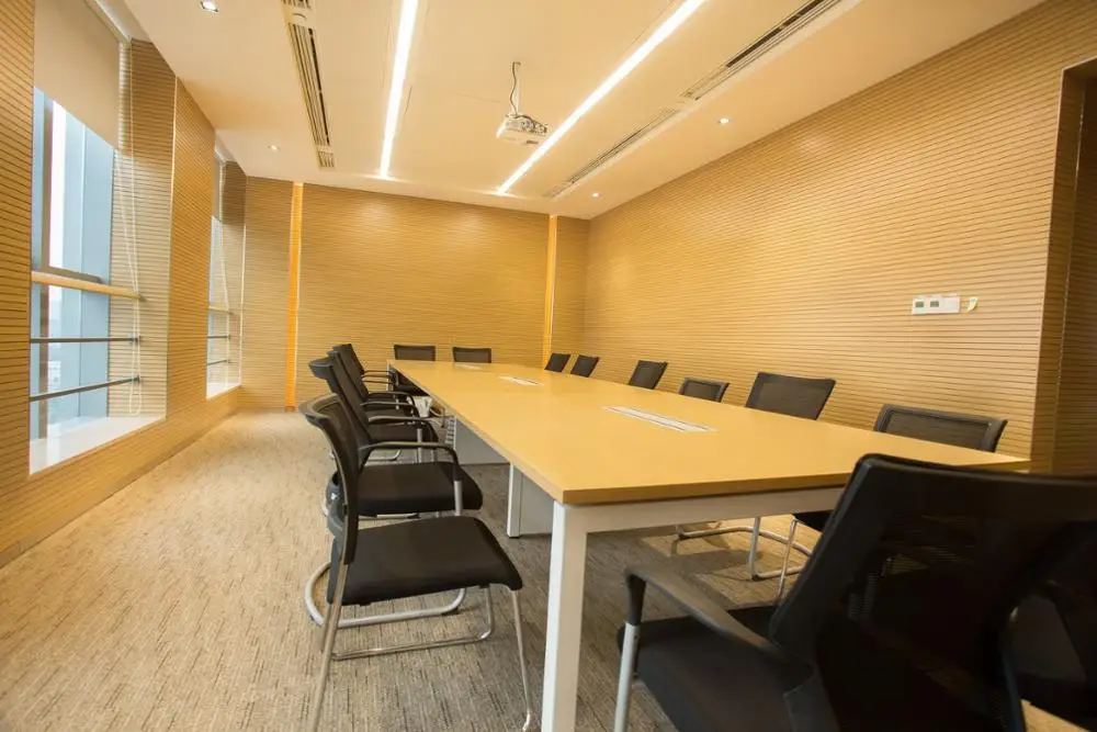 Modern design white leg 16 person conference table with socket box meeting room table