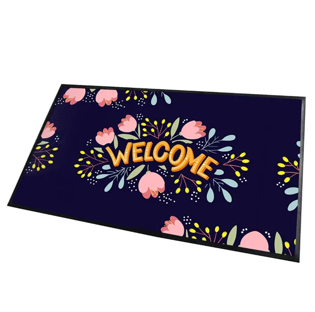 Door Mat Non-slip Floor Mat Rubber Outdoor Indoor Custom Logo Transfer Printing CLASSIC Adults Custom Carpet (square) Oriental
