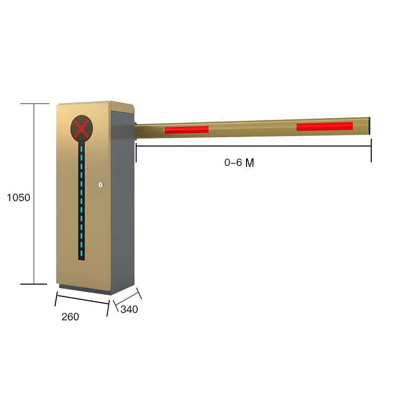 2019, автоматический дорожный барьер, входная ворота с красным и зеленым светофорным сигналом