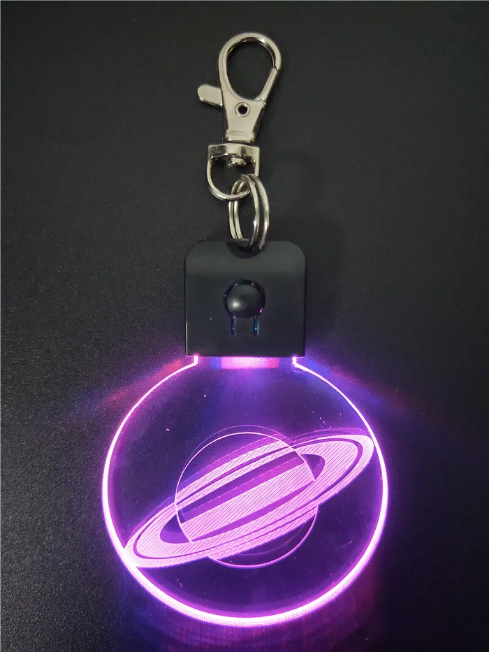 
Awesome Saturn shape universe planet 3D Led Night lamp keychain keyring creative birthday gift promotion gift 