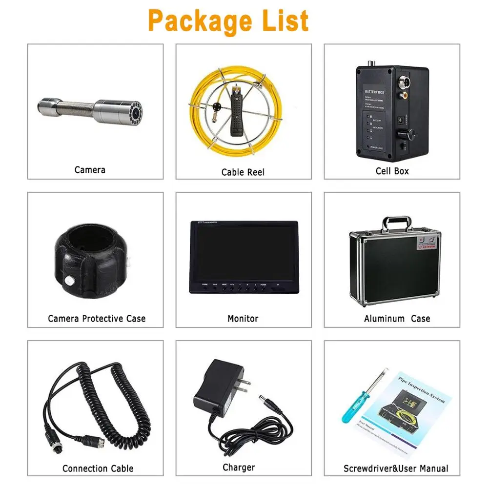 Amazon Hot Sale Wireless Water Well Drain pipe inspection Camera with smartphone