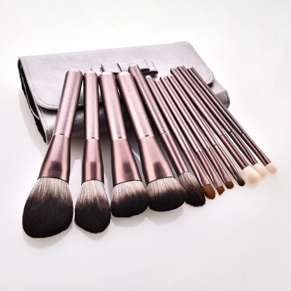 High Quality Makeup Brush Set 12 pcs Brush Make Up Set Makeup Professional Brush Set Sample With Cosmetic Bag