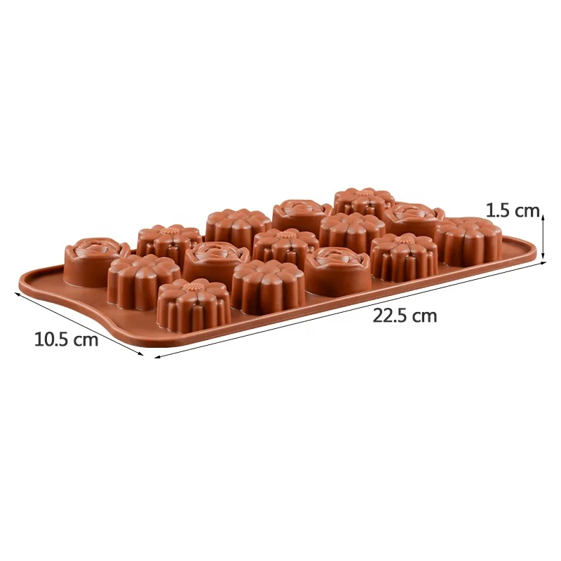 High quality chocolate mold silicone multi flowers design 3d bpa silicone chocolate molds