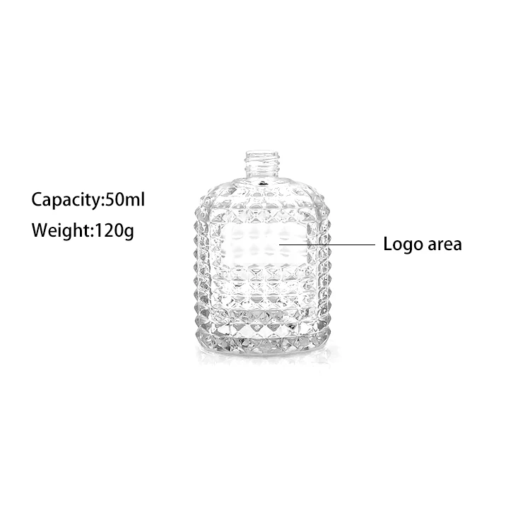 
Competitive Manufacturer Top 50ml Perfume Glass Bottle square perfume bottle 