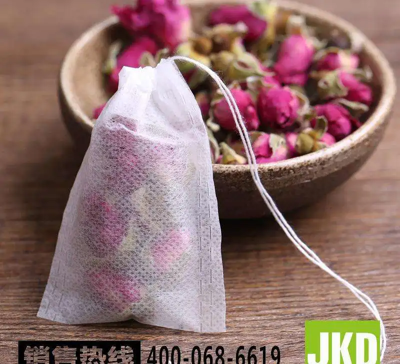 
Non woven fabric tea coffee bag with drawstring 