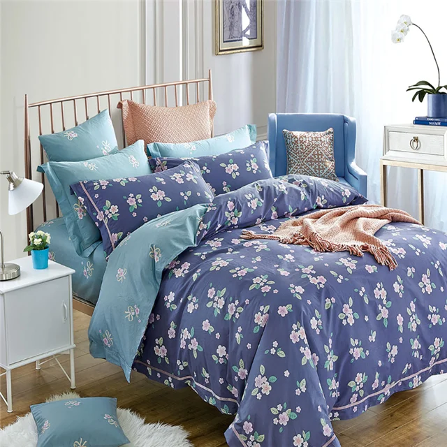 Spring use bedding pillow flat sheet fitted sheet duvet cover use 100% cotton fabric