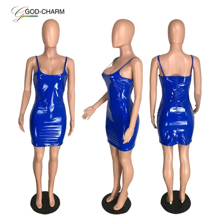 G-86641S wholesale sexy Latest design women suspender PU leather mini dress 9032509