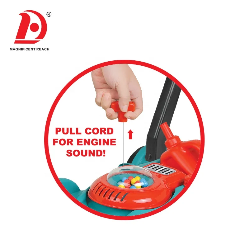 HUADA Hot Sale High Quality Preschool Kids Outdoor Garden Tool Toys Lawn Mower with Hat