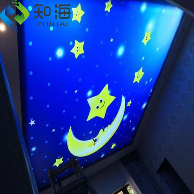 ZHIHAI Custom Waterproof Modern Pop False Designs for Hall Outer Space UV Print 3D PVC Ceiling Panel