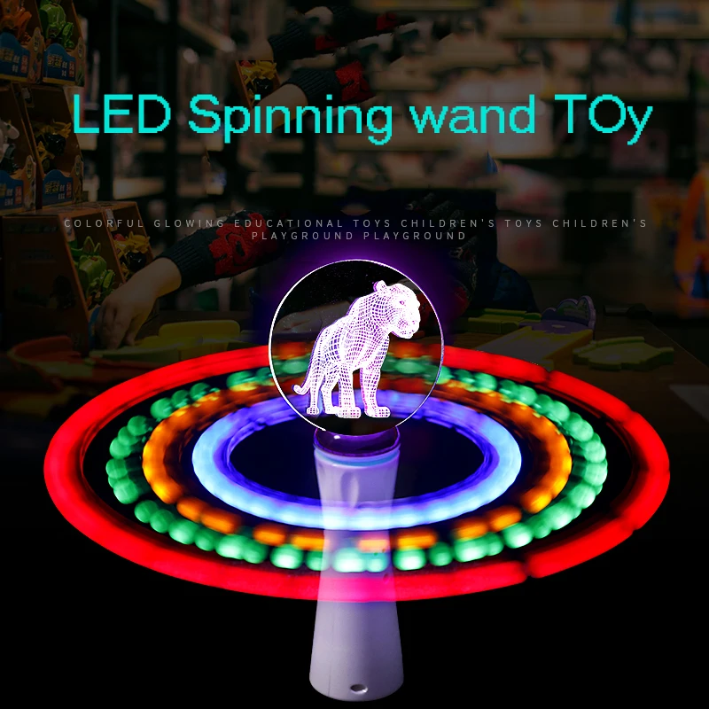 Light-Up Wand Toy Glowing LED  Toy Stick Flashing For Kids Magic Spinner Wand With Multicolored Flashing Light For Theme Park