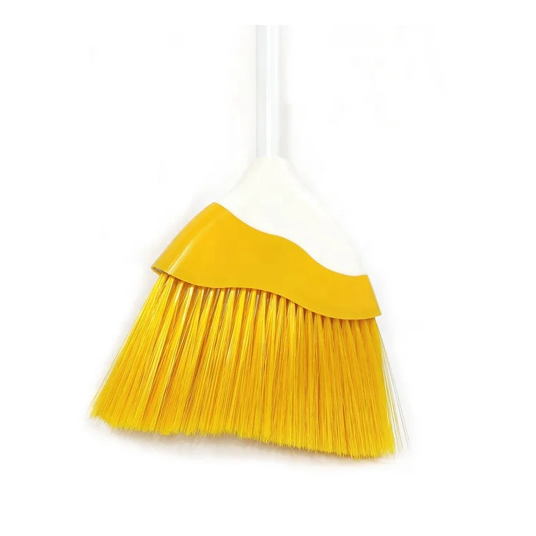 new design floor clean plastic broom premium factory broom in china with soft fiber escobas