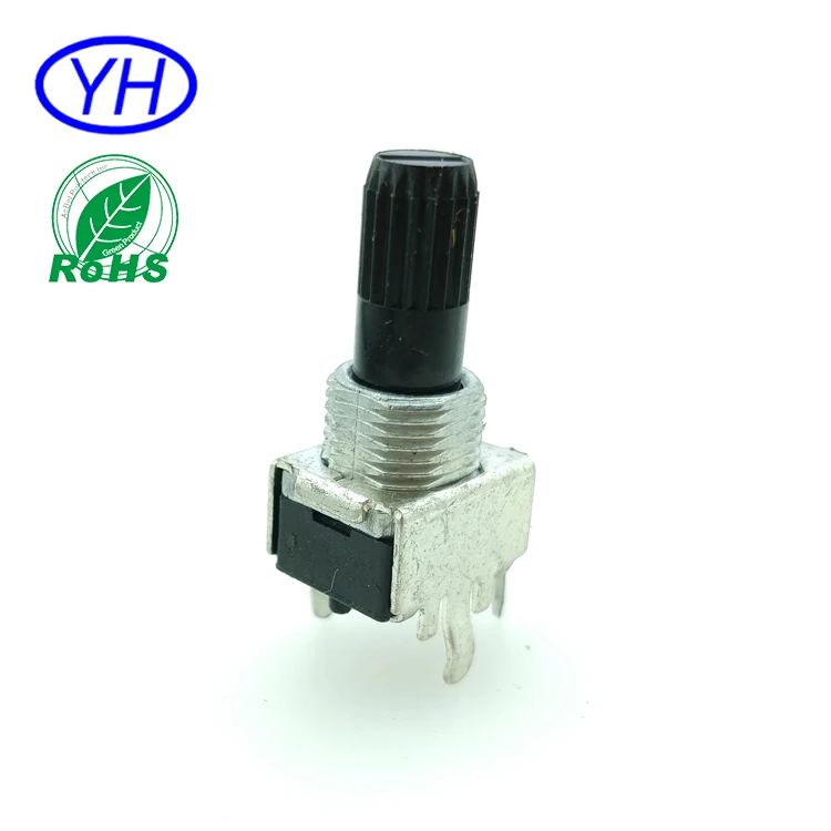 Высочайшее качество OEM роторного типа 3 Pin металла вал углерода 9 мм линейный b103 потенциометры