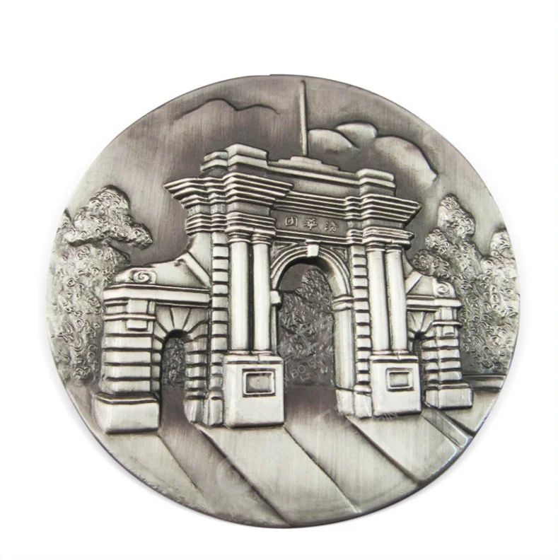 металлические здания рельеф монета 3D стереоскопического живописные пятна туристический сувениры монета пользовательские