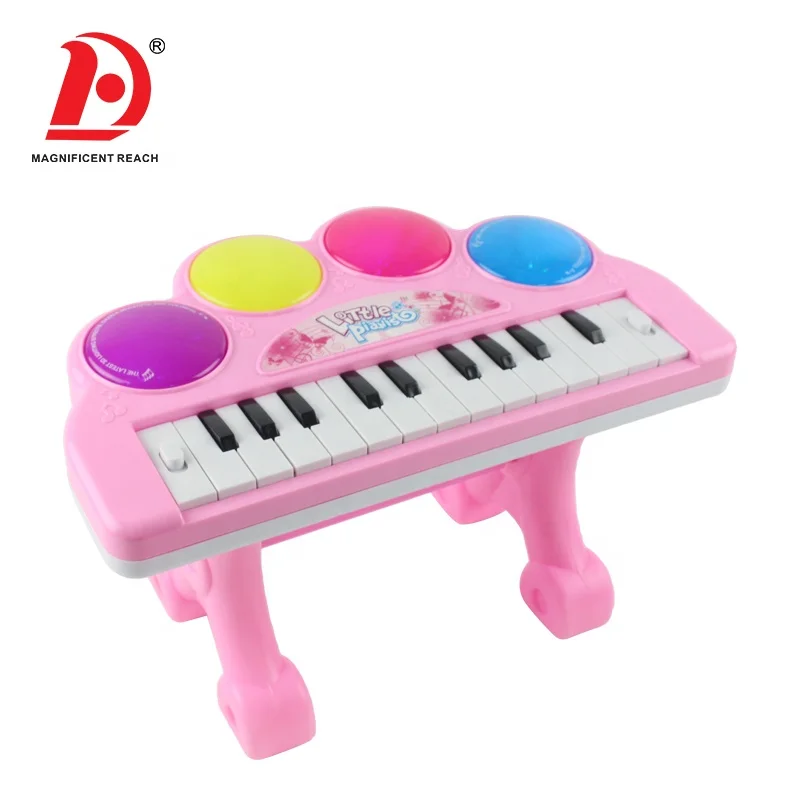HUADA 2019 2 Colors Kids 3D Lighting Music Electronic Cartoon Toy Piano Musical Electric Organ