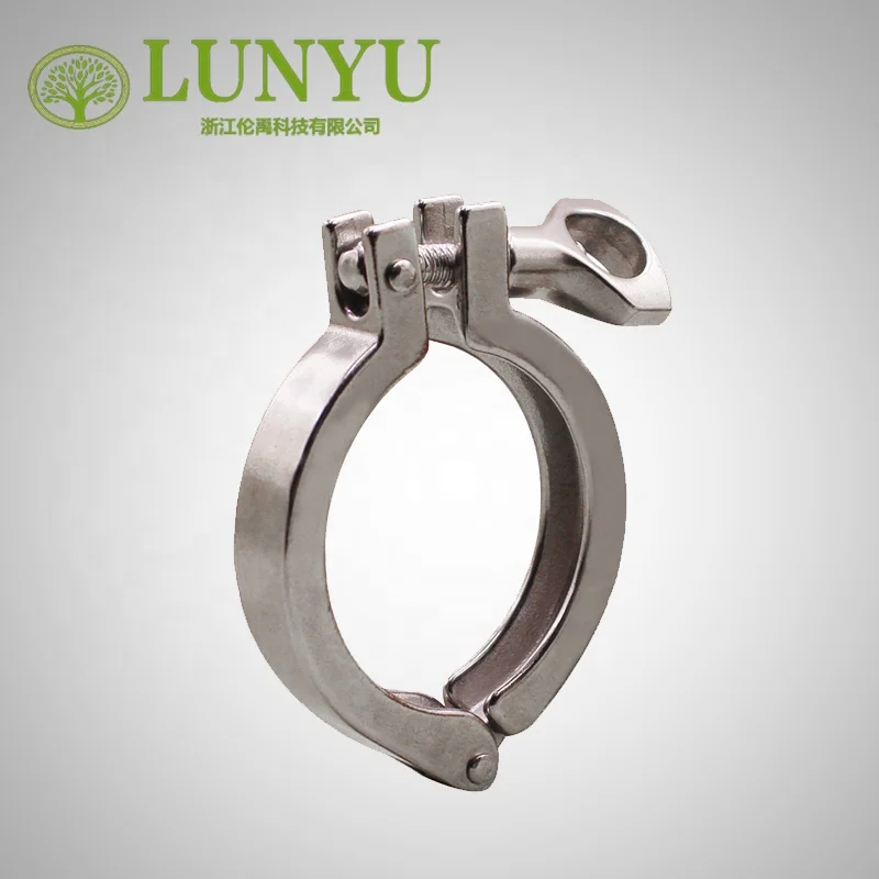 Stainless Steel Sanitary Tri Clover Heavy Duty Clamp For Pipe Fittings