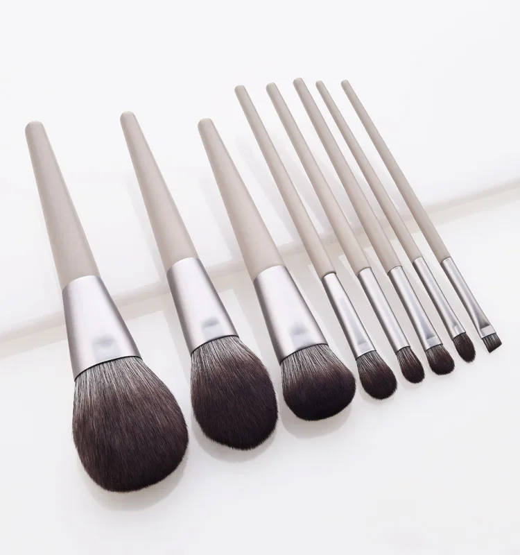 Wholesale Beauty 8 pcs Blending Cosmetic Custom Makeup Brush Set With Gift Box Face Powder Blush Brush Set