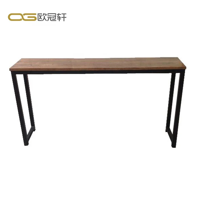 Винтажный Промышленный высокий бар счетчик длинный алюминиевый бар стол для бара