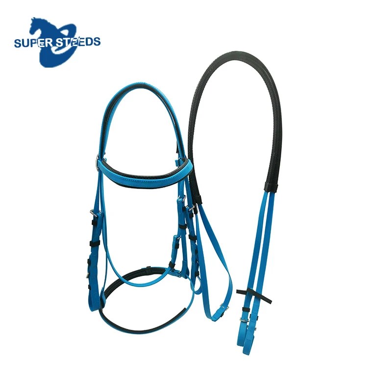 Durable English Western Riding Tack Bridle with Single Noseband Styled after Western Saddle Made of Reliable Nylon Material