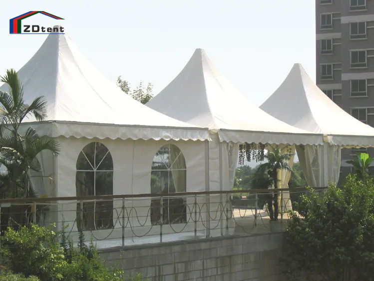 10mx10m pagoda tent hot sale new design full waterproof pvc canvas covered small aluminum canopy for outdoor events