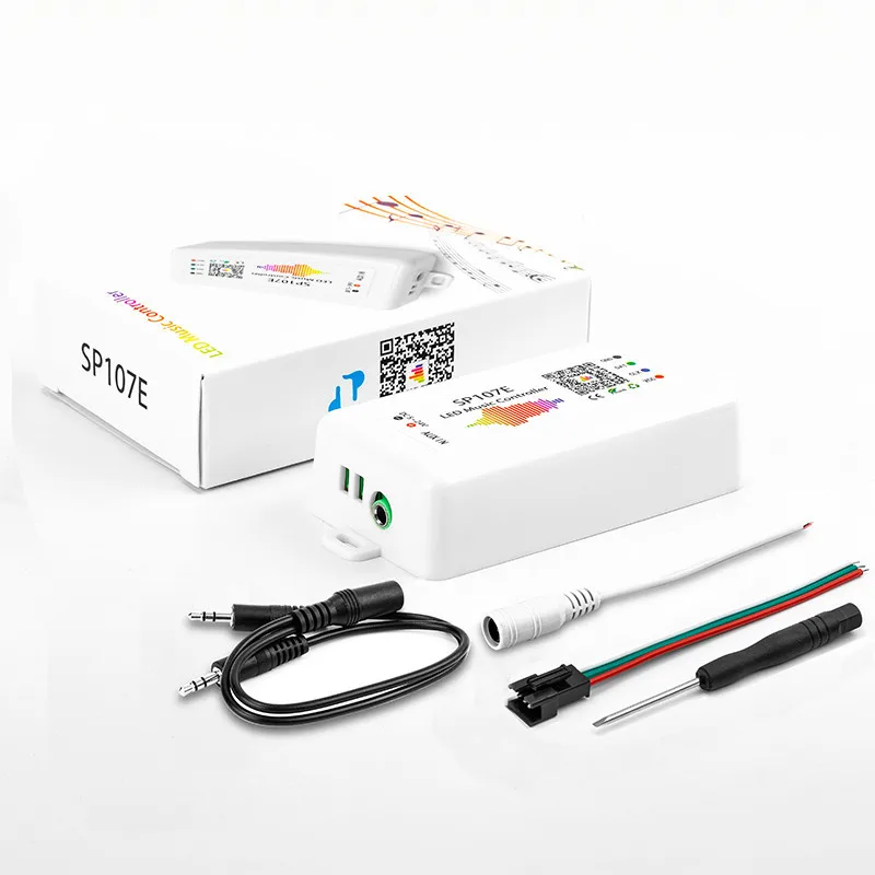 SP105E беспроводной WS2811 WS2812B светодиодный музыкальный контроллер SP107E SK6812 RGB/RGBW APA102 SP110E WS2801 пикселей светодиоды Светодиодные полосы DC5V-24V