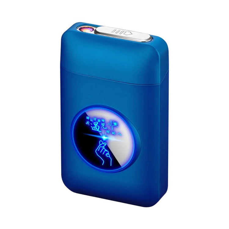 JL-223N Onuoss Wholesale ABS Led Cigarette Case Box With USB Lighter Custom Logo