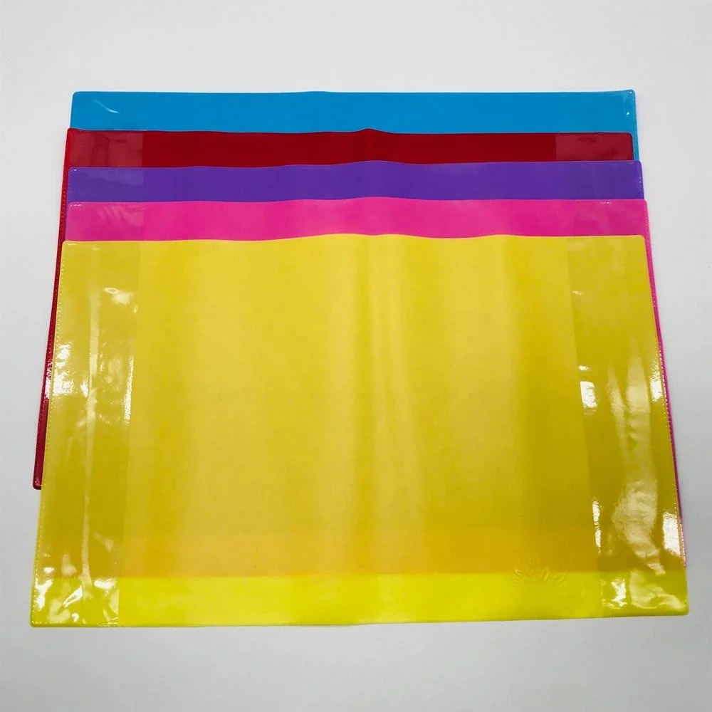 
B6 A6 A5 A4 Soft colorful PVC plastic book cover 